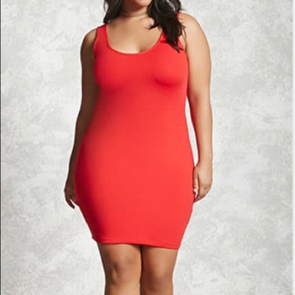 plus size bodycon tank dress